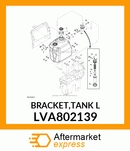 BRACKET,TANK L LVA802139