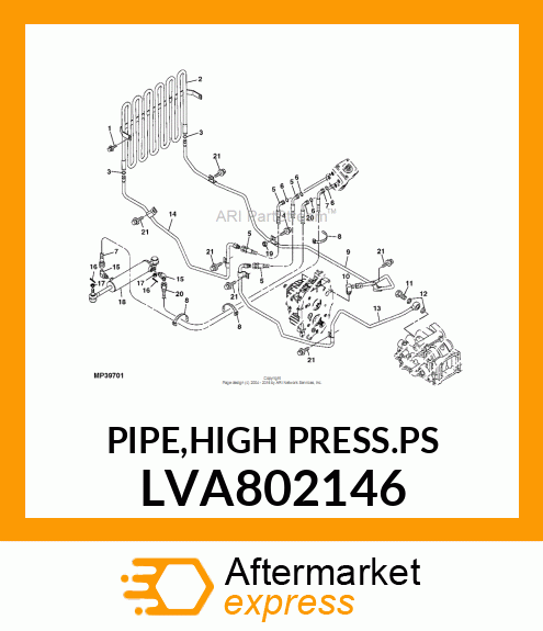 PIPE,HIGH PRESS.PS LVA802146