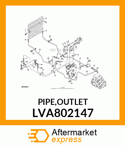 PIPE,OUTLET LVA802147