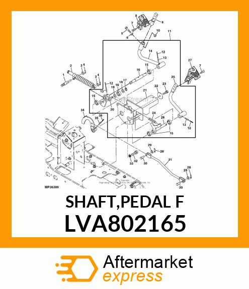 SHAFT,PEDAL F LVA802165