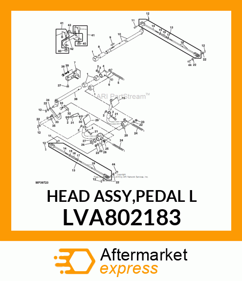 HEAD ASSY,PEDAL L LVA802183