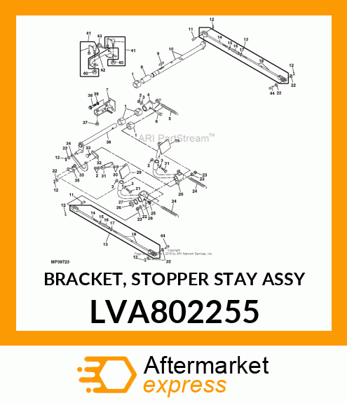 BRACKET, STOPPER STAY ASSY LVA802255