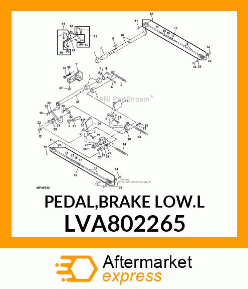 PEDAL,BRAKE LOW.L LVA802265