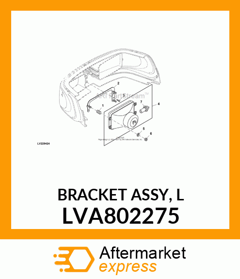 BRACKET ASSY, L LVA802275