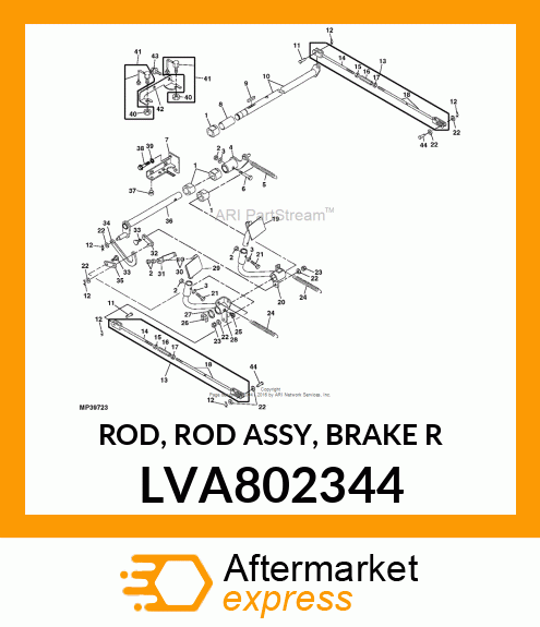 ROD, ROD ASSY, BRAKE R LVA802344