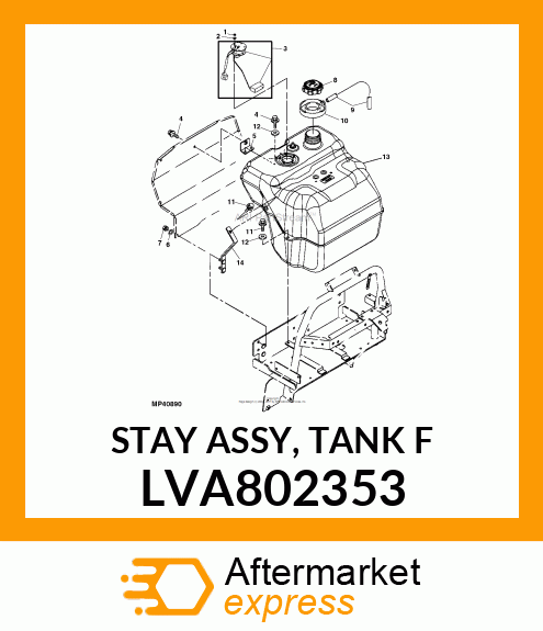 STAY ASSY, TANK F LVA802353