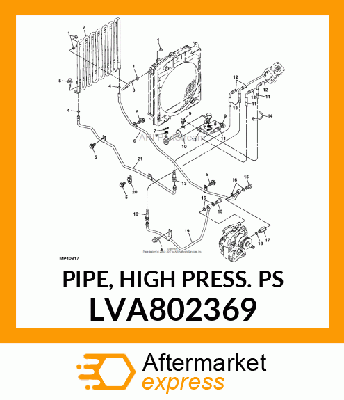 PIPE, HIGH PRESS. PS LVA802369