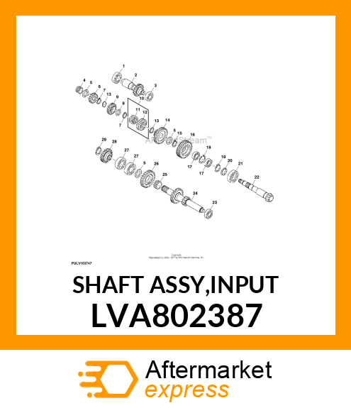 SHAFT ASSY,INPUT LVA802387