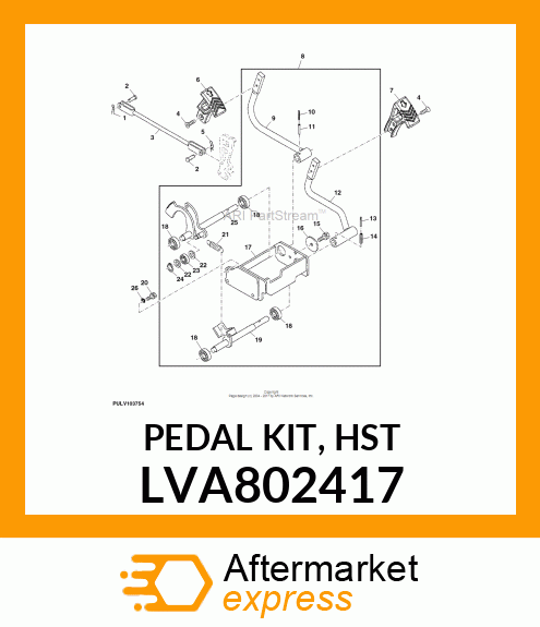 PEDAL KIT, HST LVA802417