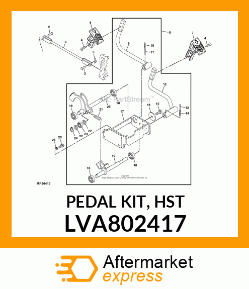 PEDAL KIT, HST LVA802417