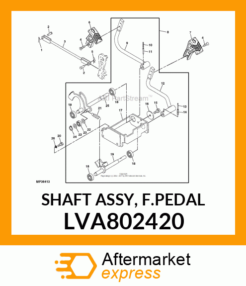 SHAFT ASSY, F.PEDAL LVA802420