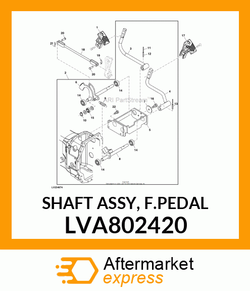 SHAFT ASSY, F.PEDAL LVA802420