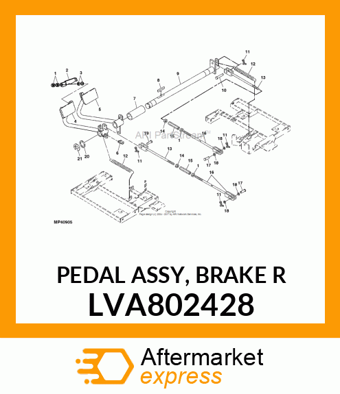 PEDAL ASSY, BRAKE R LVA802428