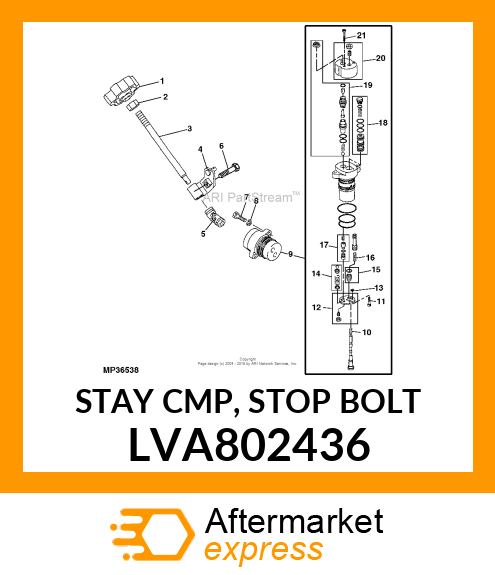 STAY CMP, STOP BOLT LVA802436