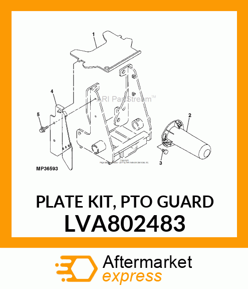 PLATE KIT, PTO GUARD LVA802483