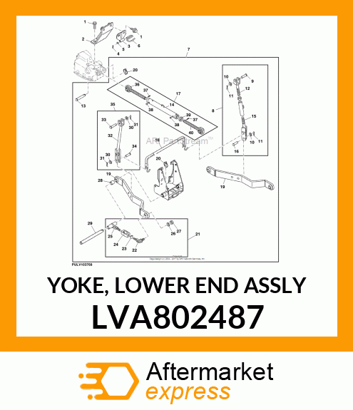 YOKE, LOWER END ASSLY LVA802487