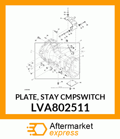 PLATE, STAY CMPSWITCH LVA802511