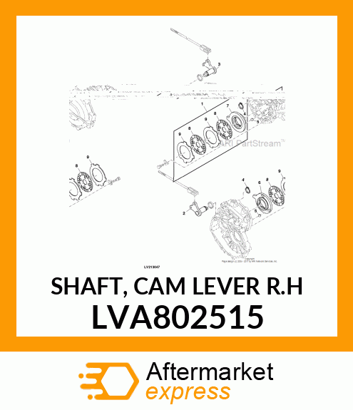 SHAFT, CAM LEVER R.H LVA802515