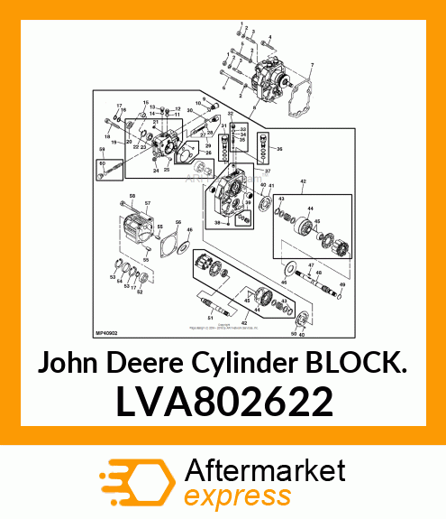 CYLINDER BLOCK, BLOCK ASSY, CYL LVA802622