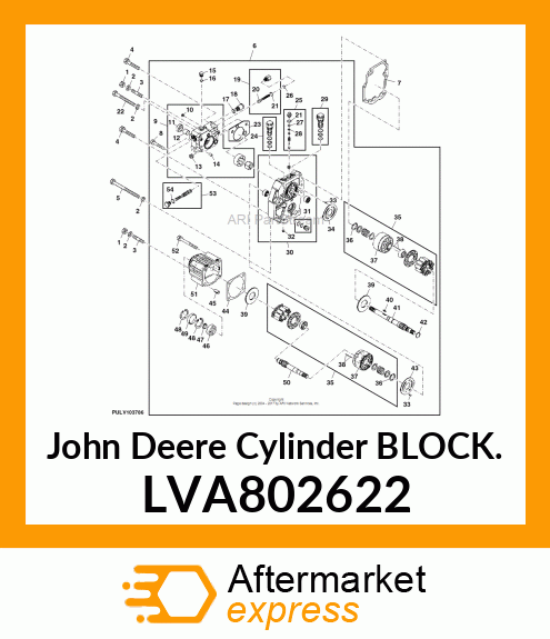 CYLINDER BLOCK, BLOCK ASSY, CYL LVA802622