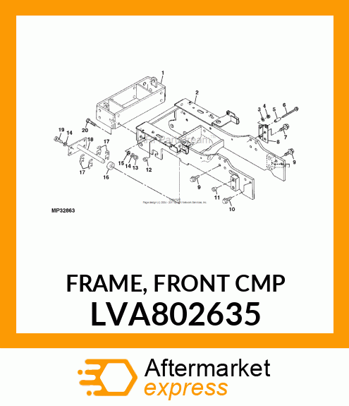 FRAME, FRONT CMP LVA802635