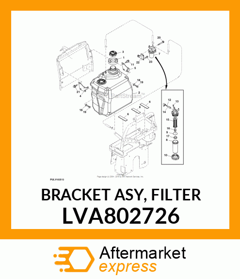 BRACKET ASY, FILTER LVA802726