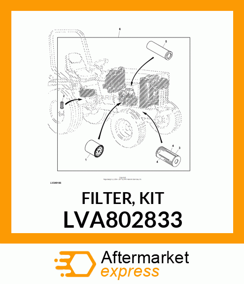 FILTER, KIT LVA802833