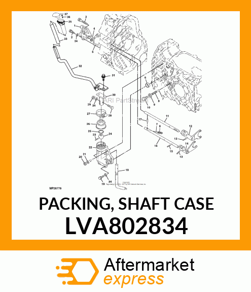 PACKING, SHAFT CASE LVA802834