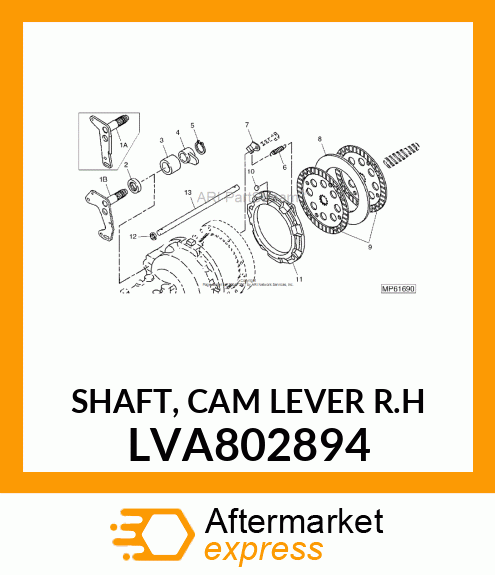 SHAFT, CAM LEVER R.H LVA802894