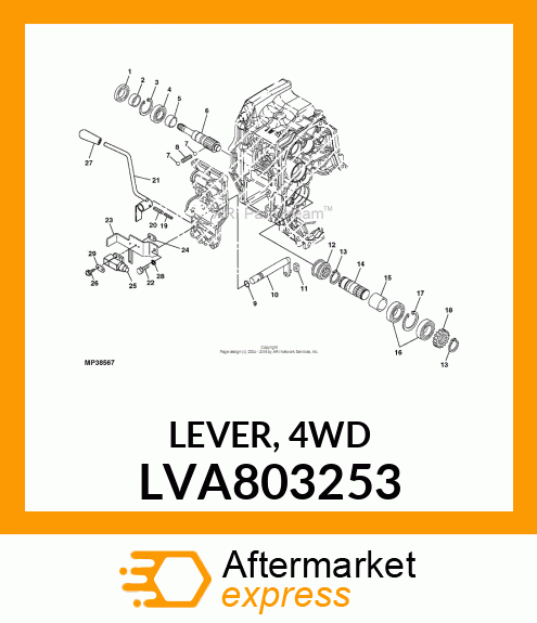 LEVER, 4WD LVA803253