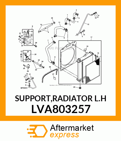SUPPORT,RADIATOR L.H LVA803257