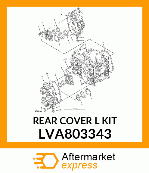 REAR COVER L KIT LVA803343