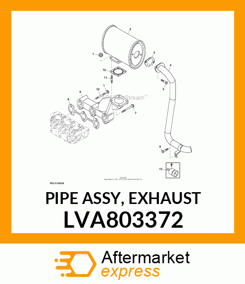 PIPE ASSY, EXHAUST LVA803372