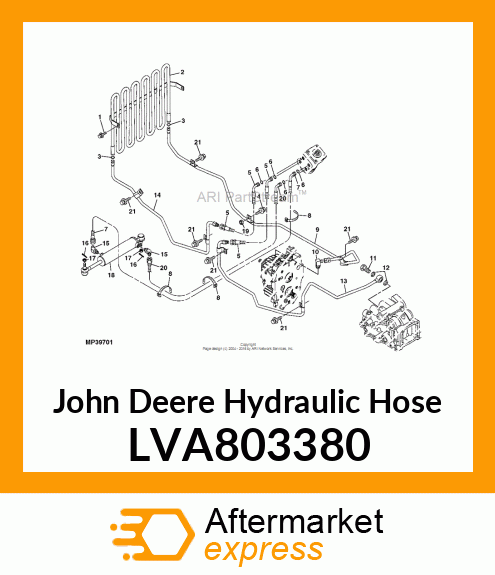 HYDRAULIC HOSE, HOSE, HYDRAULIC LVA803380