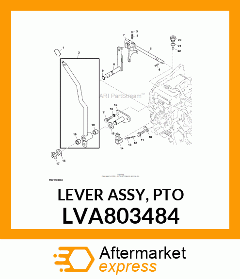 LEVER ASSY, PTO LVA803484