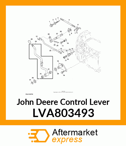 LEVER ASSY, PTO LVA803493