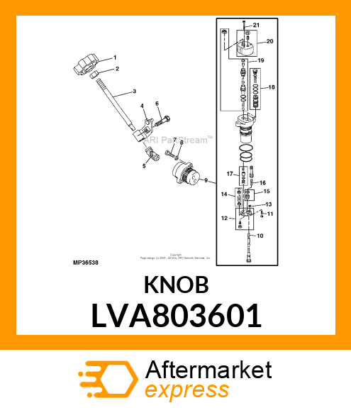 KNOB, STOP VALVE LVA803601