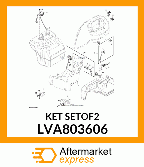 KEY KIT, KEY ASSY LVA803606