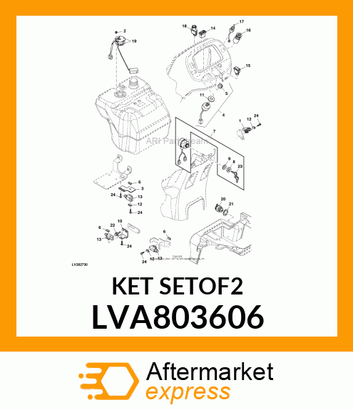 KEY KIT, KEY ASSY LVA803606