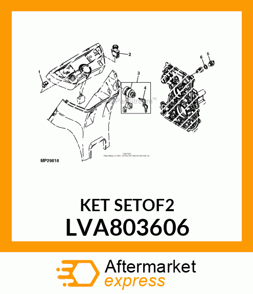 KEY KIT, KEY ASSY LVA803606