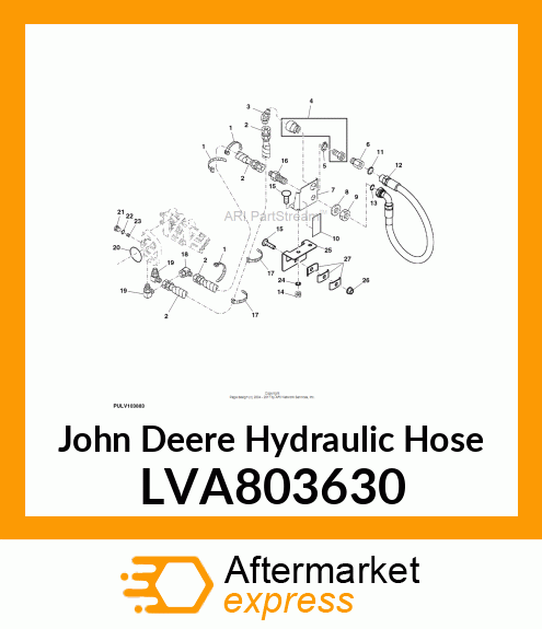 HOSE, HYD REAR LVA803630