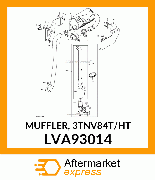 MUFFLER, 3TNV84T/HT LVA93014