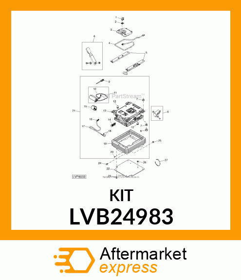 KIT, NARROW AIR SEAT LVB24983