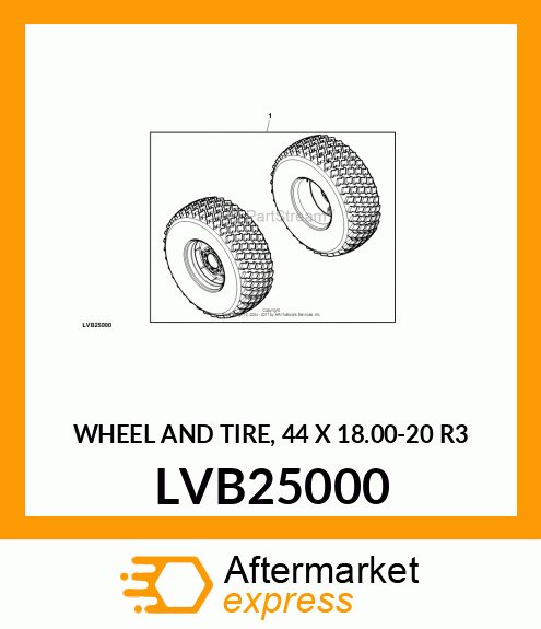 TIRE AND WHEEL ASSEMBLY, WHEEL AND LVB25000