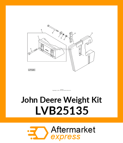 KIT,WEIGHT BRACKET (3 CYL) LVB25135