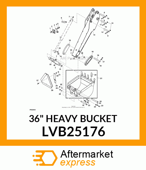 36" HEAVY BUCKET LVB25176