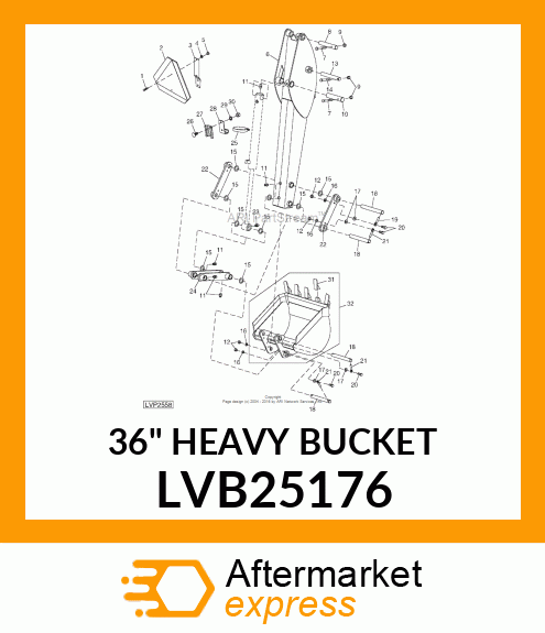 36" HEAVY BUCKET LVB25176