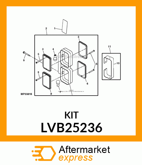 KIT, ROPS BRUSH GUARD LVB25236