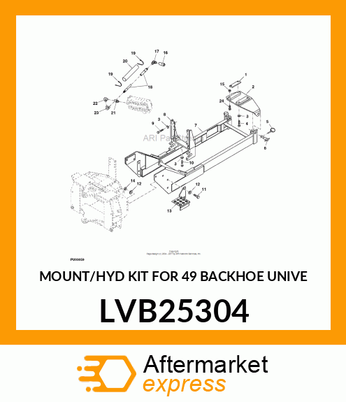 MOUNT/HYD KIT FOR 49 BACKHOE UNIVE LVB25304