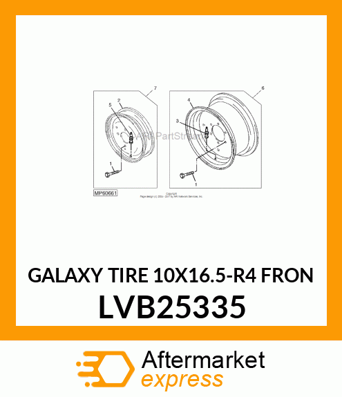 GALAXY TIRE 10X16.5-R4 FRON LVB25335